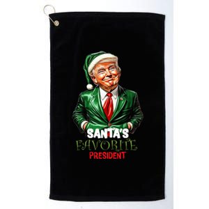 SantaS Favorite President Funny Trump Platinum Collection Golf Towel