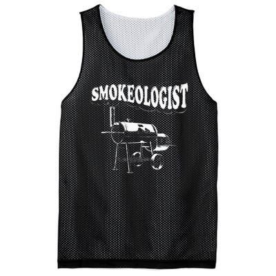 Smokeologist Funny Pitmaster BBQ Smoker Grilling Mesh Reversible Basketball Jersey Tank