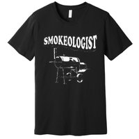 Smokeologist Funny Pitmaster BBQ Smoker Grilling Premium T-Shirt