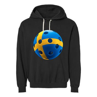 Swedish Flag Pickleball Garment-Dyed Fleece Hoodie