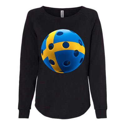 Swedish Flag Pickleball Womens California Wash Sweatshirt