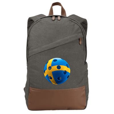 Swedish Flag Pickleball Cotton Canvas Backpack
