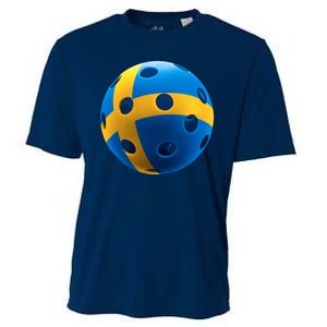 Swedish Flag Pickleball Cooling Performance Crew T-Shirt