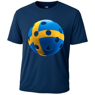 Swedish Flag Pickleball Performance Shirt