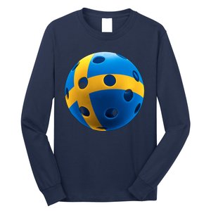 Swedish Flag Pickleball Long Sleeve Shirt