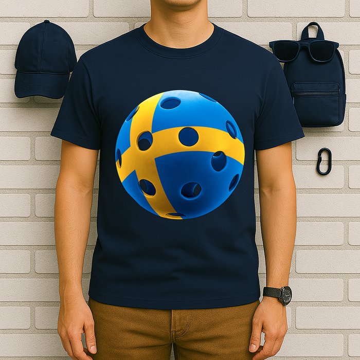 Swedish Flag Pickleball T-Shirt