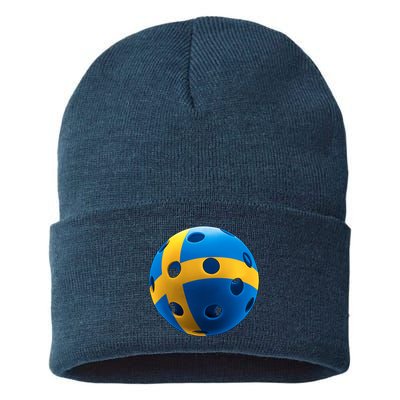 Swedish Flag Pickleball Sustainable Knit Beanie
