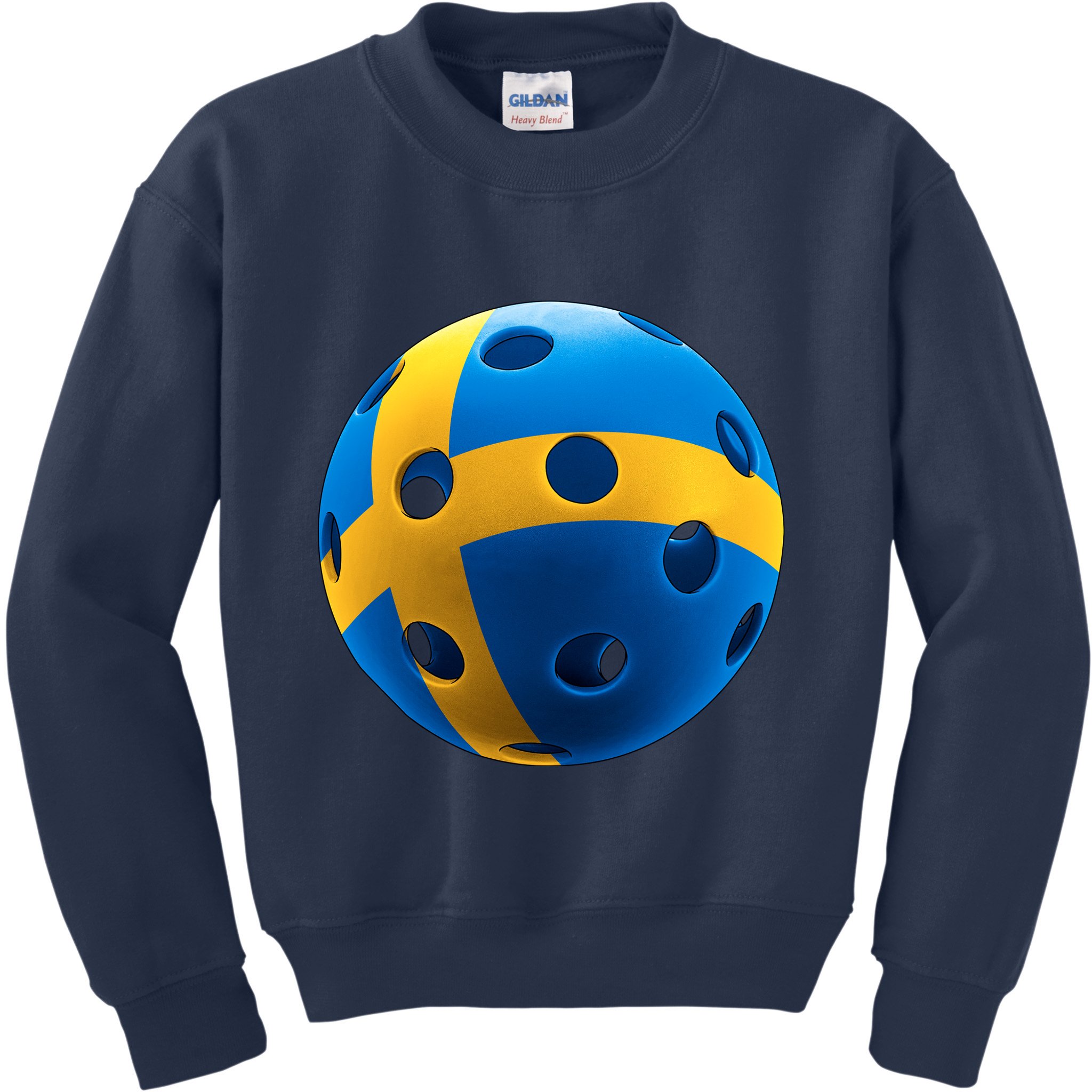 Swedish Flag Pickleball Kids Sweatshirt