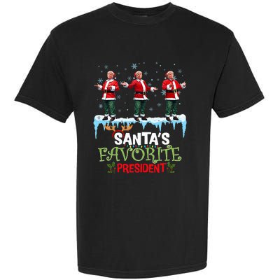 SantaS Favorite President Santa Trump Dance Funny Christmas Garment-Dyed Heavyweight T-Shirt