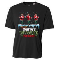 SantaS Favorite President Santa Trump Dance Funny Christmas Cooling Performance Crew T-Shirt