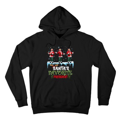 SantaS Favorite President Santa Trump Dance Funny Christmas Hoodie