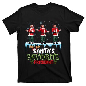 SantaS Favorite President Santa Trump Dance Funny Christmas T-Shirt