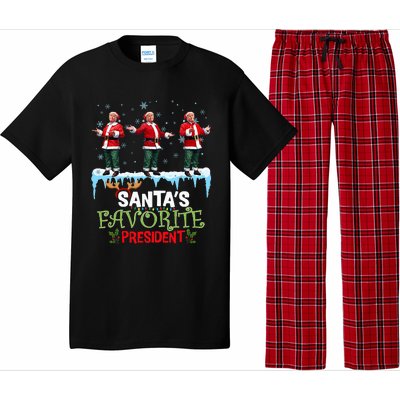 SantaS Favorite President Santa Trump Dance Funny Christmas Pajama Set