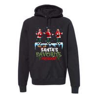 SantaS Favorite President Santa Trump Dance Funny Christmas Premium Hoodie