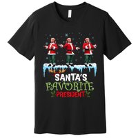 SantaS Favorite President Santa Trump Dance Funny Christmas Premium T-Shirt