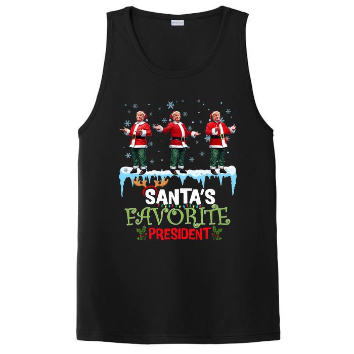 SantaS Favorite President Santa Trump Dance Funny Christmas PosiCharge Competitor Tank