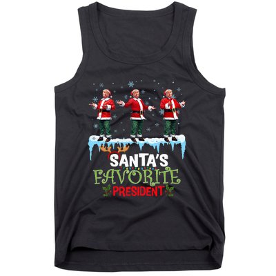 SantaS Favorite President Santa Trump Dance Funny Christmas Tank Top