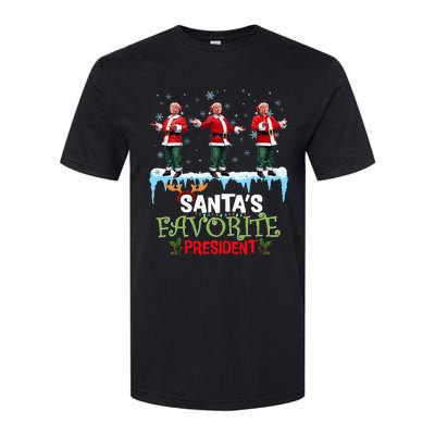 SantaS Favorite President Santa Trump Dance Funny Christmas Softstyle CVC T-Shirt