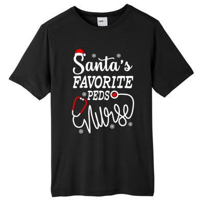 SantaS Favorite Peds Nurse Funny Christmas Peds Nurse Cute Gift Tall Fusion ChromaSoft Performance T-Shirt