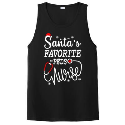 SantaS Favorite Peds Nurse Funny Christmas Peds Nurse Cute Gift PosiCharge Competitor Tank