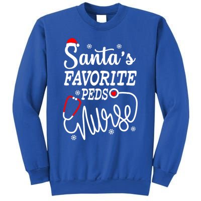 SantaS Favorite Peds Nurse Funny Christmas Peds Nurse Cute Gift Sweatshirt