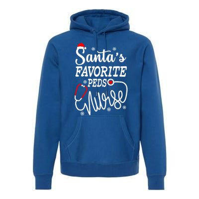 SantaS Favorite Peds Nurse Funny Christmas Peds Nurse Cute Gift Premium Hoodie