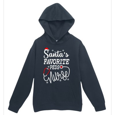 SantaS Favorite Peds Nurse Funny Christmas Peds Nurse Cute Gift Urban Pullover Hoodie