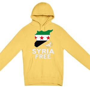 Syria Free Patriotic Syrian Map Liberation Peace Unity Home Premium Pullover Hoodie