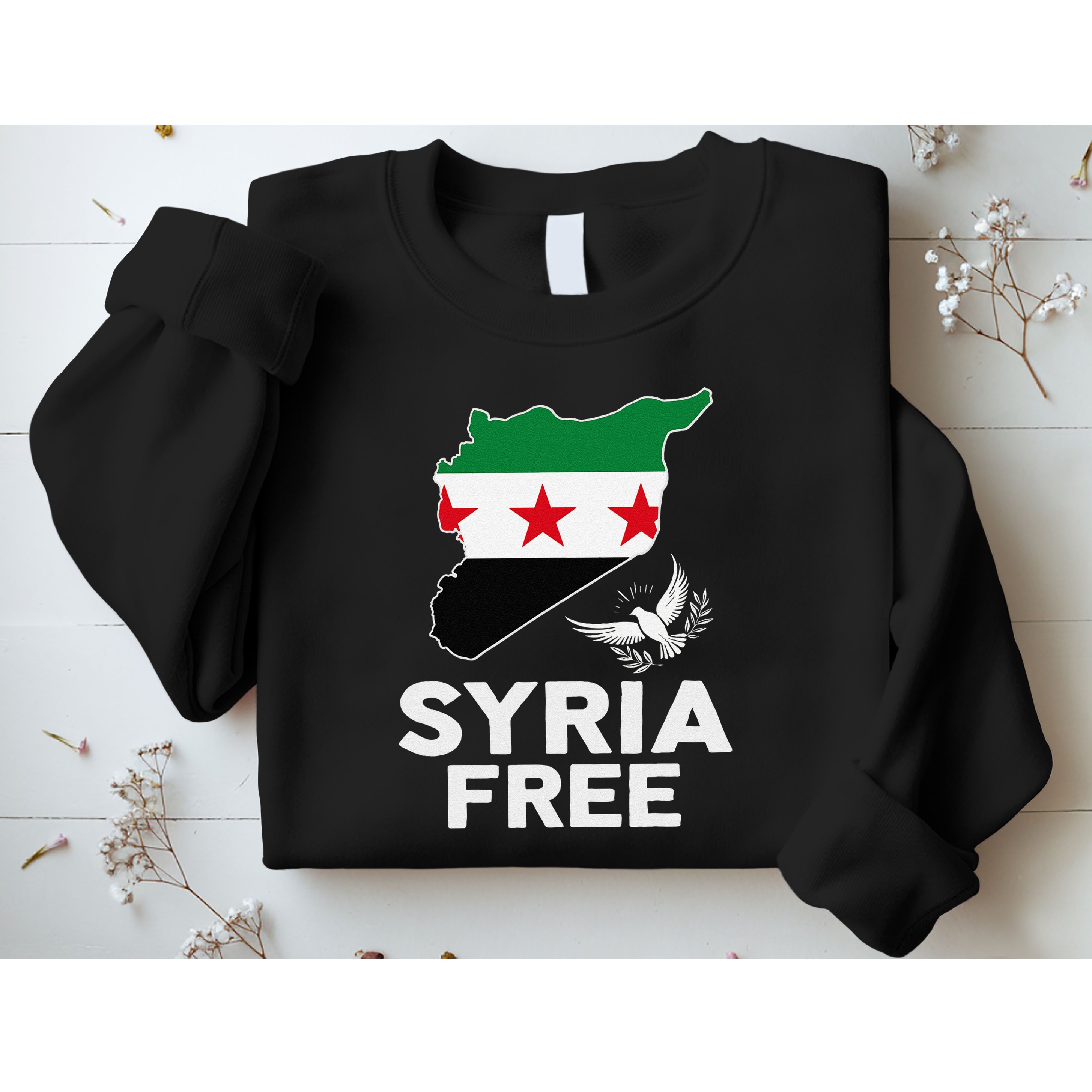 Syria Free Patriotic Syrian Map Liberation Peace Unity Home Sweatshirt