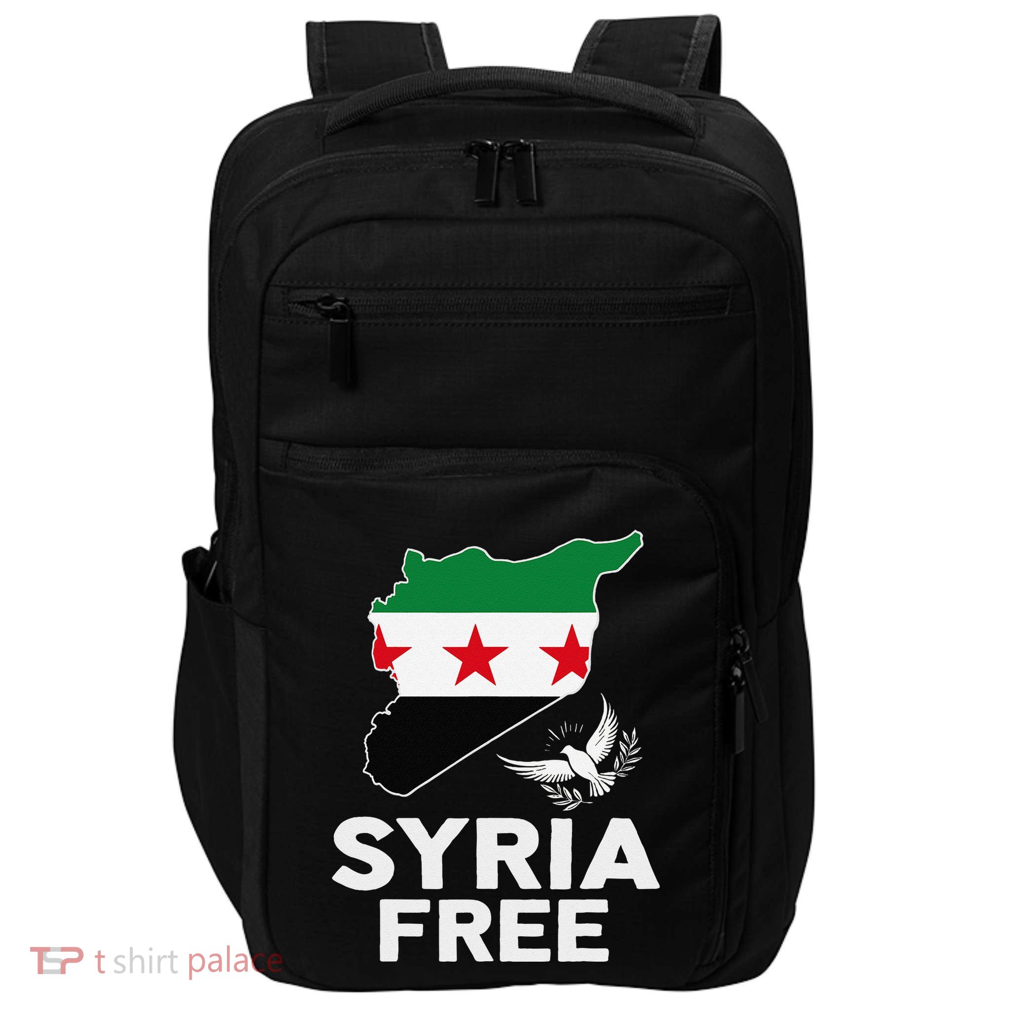 Syria Free Patriotic Syrian Map Liberation Peace Unity Home Impact Tech Backpack