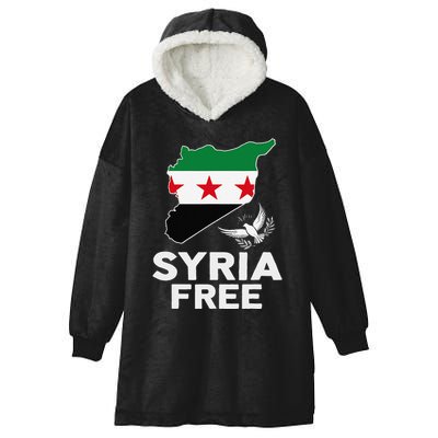 Syria Free Patriotic Syrian Map Liberation Peace Unity Home Hooded Wearable Blanket