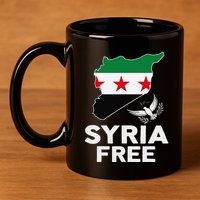 Syria Free Patriotic Syrian Map Liberation Peace Unity Home 11oz C Handle Ceramic Mug