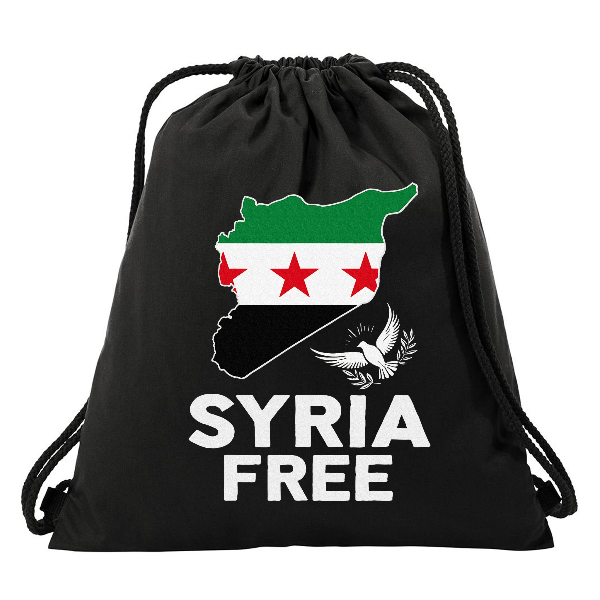 Syria Free Patriotic Syrian Map Liberation Peace Unity Home Drawstring Bag