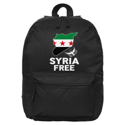 Syria Free Patriotic Syrian Map Liberation Peace Unity Home 16 in Basic Backpack