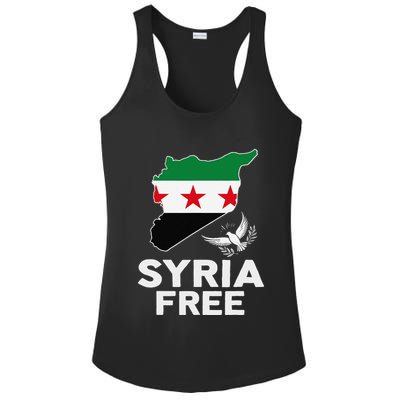 Syria Free Patriotic Syrian Map Liberation Peace Unity Home Ladies PosiCharge Competitor Racerback Tank