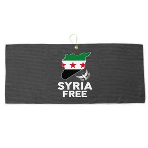 Syria Free Patriotic Syrian Map Liberation Peace Unity Home Large Microfiber Waffle Golf Towel