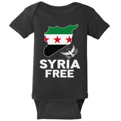 Syria Free Patriotic Syrian Map Liberation Peace Unity Home Baby Bodysuit
