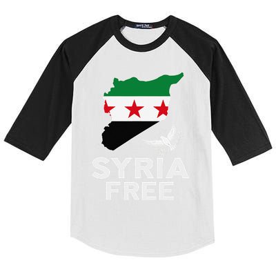 Syria Free Patriotic Syrian Map Liberation Peace Unity Home Kids Colorblock Raglan Jersey