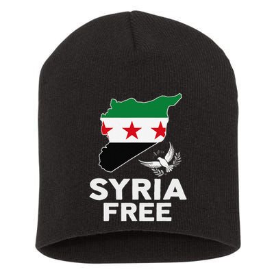 Syria Free Patriotic Syrian Map Liberation Peace Unity Home Short Acrylic Beanie