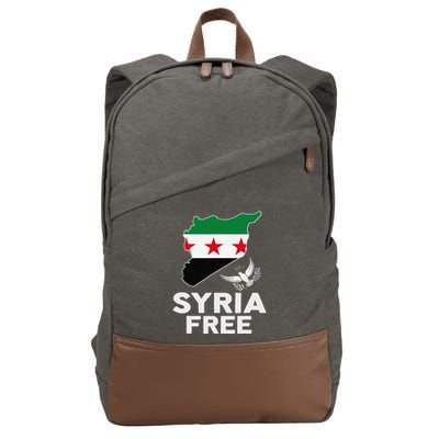 Syria Free Patriotic Syrian Map Liberation Peace Unity Home Cotton Canvas Backpack