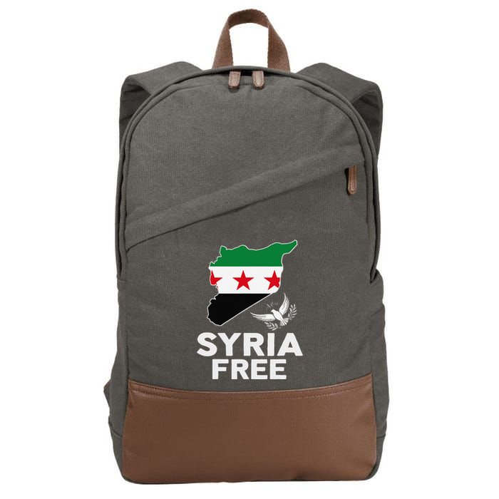 Syria Free Patriotic Syrian Map Liberation Peace Unity Home Cotton Canvas Backpack