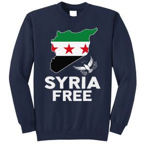 Syria Free Patriotic Syrian Map Liberation Peace Unity Home Tall Sweatshirt