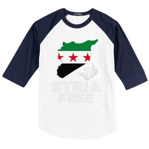 Syria Free Patriotic Syrian Map Liberation Peace Unity Home Baseball Sleeve Shirt