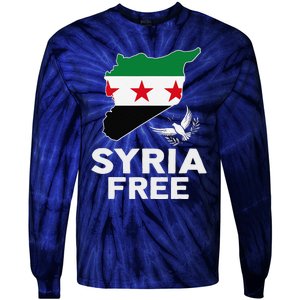 Syria Free Patriotic Syrian Map Liberation Peace Unity Home Tie-Dye Long Sleeve Shirt