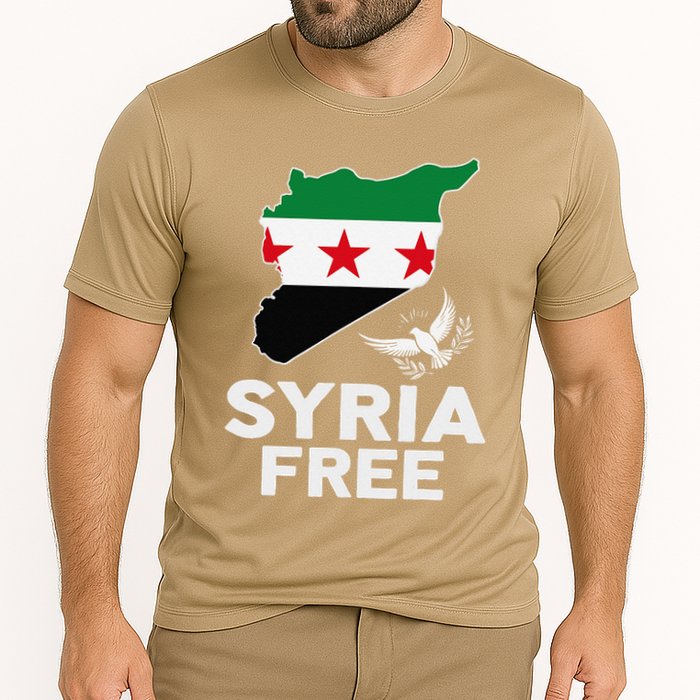 Syria Free Patriotic Syrian Map Liberation Peace Unity Home Cooling Performance Crew T-Shirt