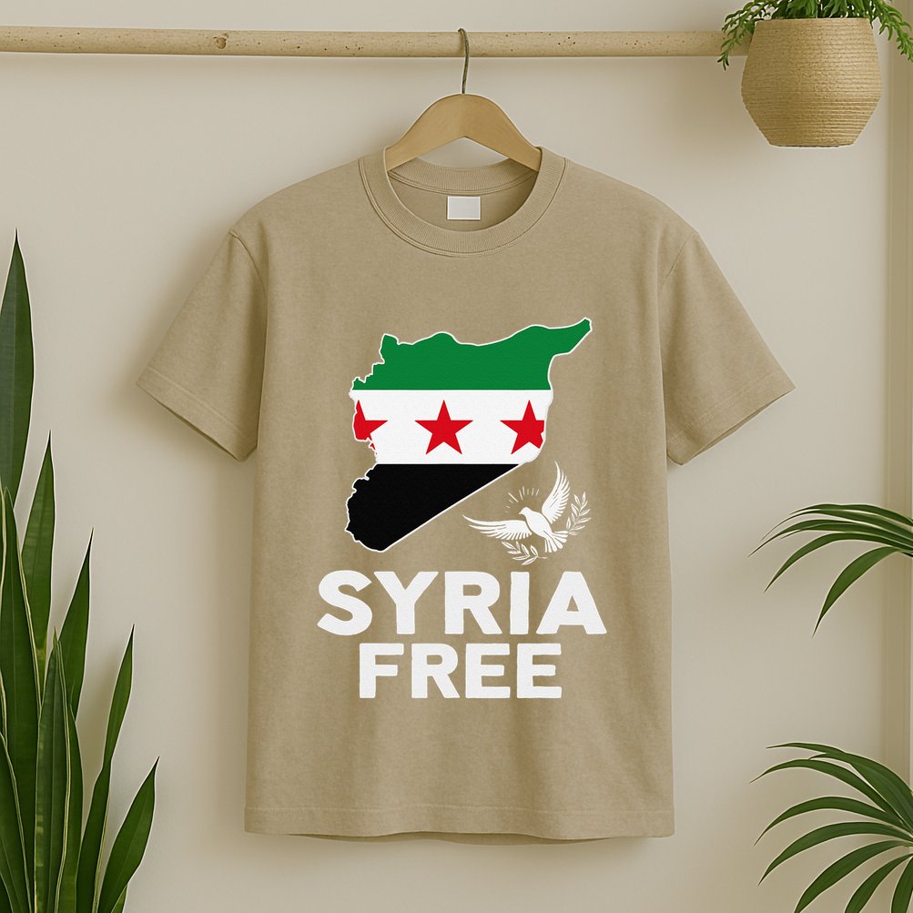 Syria Free Patriotic Syrian Map Liberation Peace Unity Home T-Shirt