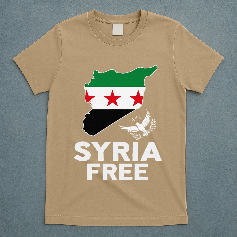 Syria Free Patriotic Syrian Map Liberation Peace Unity Home T-Shirt