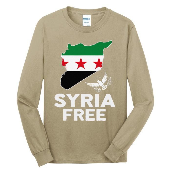 Syria Free Patriotic Syrian Map Liberation Peace Unity Home Tall Long Sleeve T-Shirt