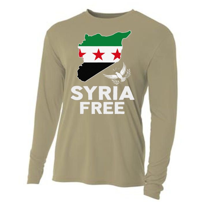 Syria Free Patriotic Syrian Map Liberation Peace Unity Home Cooling Performance Long Sleeve Crew