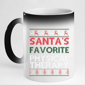 SantaS Favorite Physical Therapy Christmas Ugly Cute Gift 11oz Black Color Changing Mug